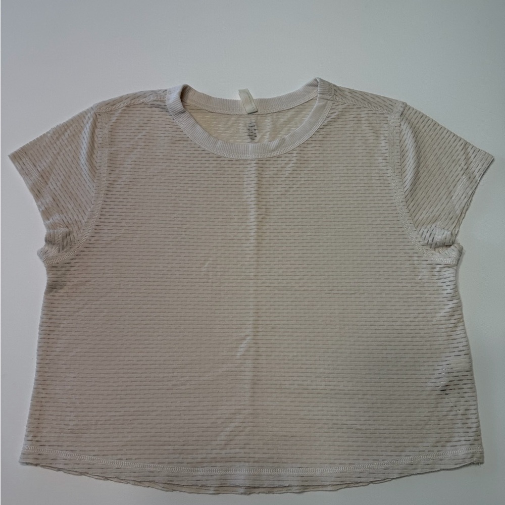 FP Movement by Free People Beige Short Sleeve Top